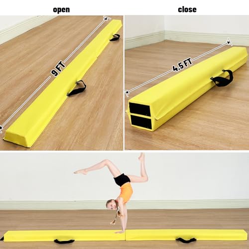 Image of Marfula 6 FT / 8 FT / 9 FT Folding Gymnastics Beam Foam Balance Floor Beam