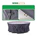 F&J Outdoors Patio Furniture Covers, Heavy Duty Tear Resistant Waterproof UV Resistant Windproof Outdoor Furniture Cover, Grey, 84