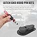 Yourkar Flush Hood Latch & Pin Kit, Durable Engine Bonnet Quick Release Latch & Pin Set for Racing Car, Automotive, Universal Car Accessories