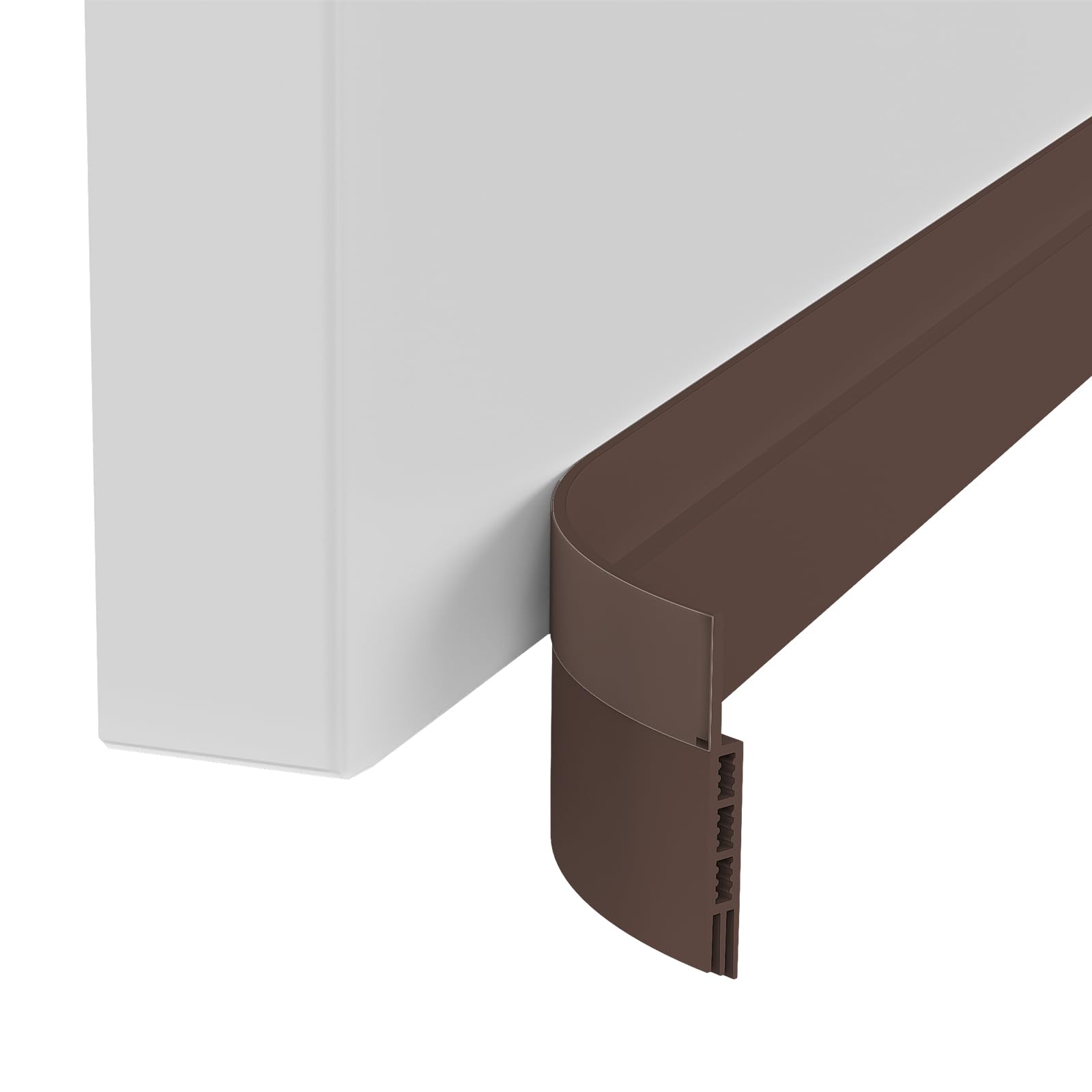 GRIFEMA GA4102 Burlete Puerta Entrada, Burlete Bajo Puerta Autoadhesivo, 100 cm x 5 cm, Marrón