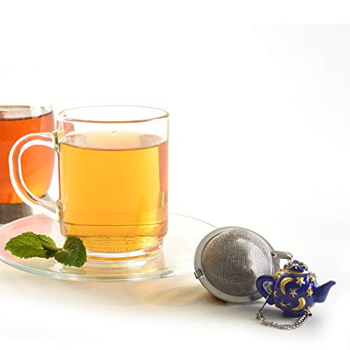 Norpro Stainless Steel 2-Inch Mesh Tea Infuser Ball with Teapot Weight, One Size, Silver - Thumbnail 2