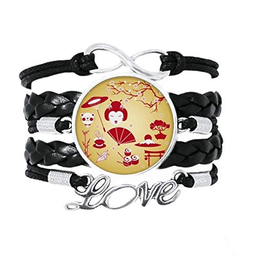 Bracelet à tricoter en cuir japonais rouge pour création DIY