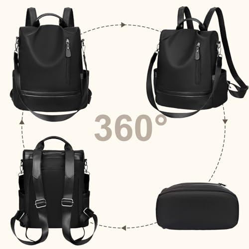 Eshow Mochila Mujer Antirrobo, se Puede como Bolsa Bandolera o Bolso de Mano, Bolso Casual para Trabajo Viaje Escuela Compras - imagen 9