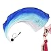 Silk Belly Dance Veils - Belly Dance Silk Scarf Veils with Poi Ball, Elegant Gradual Colors Liquid Oriental Dance Veil, Belly Dance Dancing Faux Silk Veil Fans for Dance Practice Arts