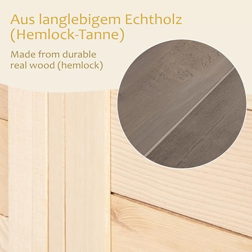 ONVAYA® Kinderspielhaus aus Holz ǀ mit Tür und Fenster ǀ Spielhaus aus Echtholz ǀ für DIY-Streichprojekte ǀ einfacher Aufbau ǀ Gartenhaus für Kinder