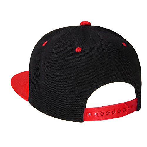 Image of Classic Snapback Hat Cap Hip Hop Style Flat Bill Blank Solid Color Adjustable Size