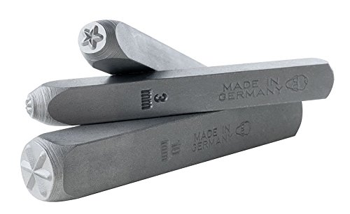 Gravurem 15308002 Punch Stars Handshake Stamp for Limiting Serial Numbers and Texts, Font Height 8 mm, Pack of 2