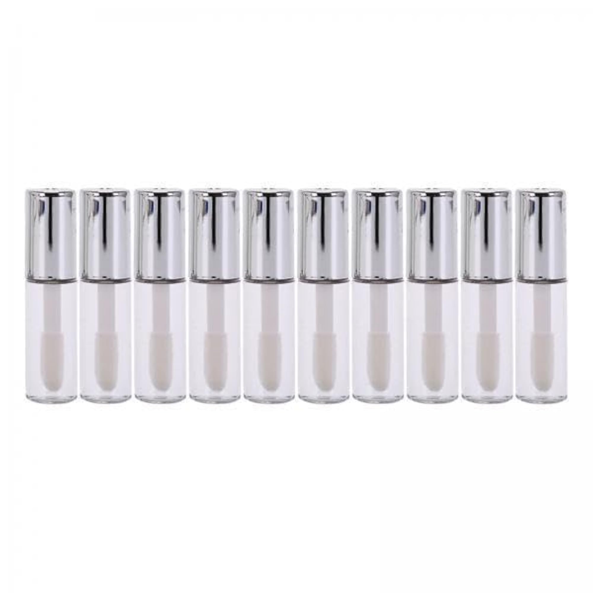 2X10Pcs Refillable Transparent Lip Gloss Bottles for Women & Girls