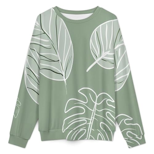 Bohemian Prints Fall Casual Loose Long Sleeve Crewneck Pullover Sweatshirt for Men And Women3