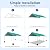 10x20 ft Heavy Duty Car Canopy Galvanized Frame Carport Outdoor Party Tent Boat Shelter with Reinforced Structure, No Sidewall - Green