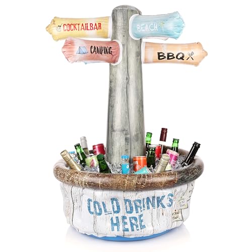Funx Inflatable Drinks Cooler Signpost - Party and Festival Accessory with a Beach Look - Ideal for...