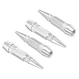 PATIKIL Spiked Shape Tire Valve Stem Caps 60 MM, 4 Pcs Aluminum Alloy Car Wheel Valve Cap Universal Dustproof Tire Valve Covers for Car Bike Motorcycle Truck, Silver