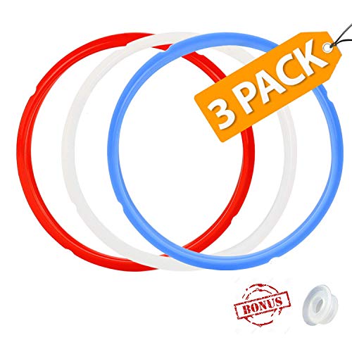 3 Pack Silicone Sealing Ring with Bonused Sealer - Instapot Silicone Seal Ring