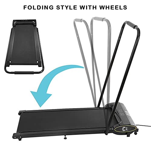 image for Debonla 2 in 1 Folding Under-Desk Treadmill, Remote Control & LCD Disp