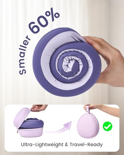 Almohada de espuma viscoelástica ajustable para viaje miniatura 6