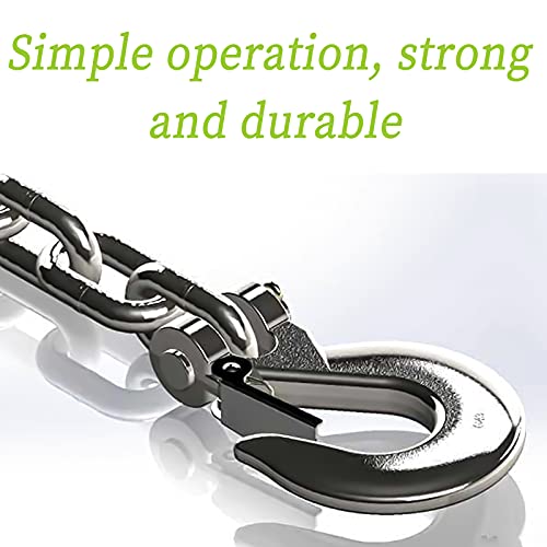 3/8" Clevis Slip Hook With Safety Latch, 4 Pack Heavy Duty Clevis Chian Hook For 3/8" Grade 70 Transport Chain, 6600Lbs Capacity For Heavy Load #TOP3