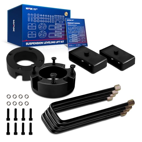 KAX Leveling Lift Kit Fit for Tundra, 3' Front and 2' Rear Leveling Kit Fit for Toyota Tundra 2007-2021 2WD 4WD, Suspensions Front Struts Spacer