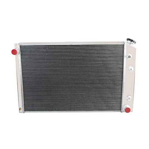 Primecooling 4 Row All Aluminum Radiator +2X12" Fans and Shroud for GMC Chevy C/K Series Pickup Truck/Jimmy V8 Enigne 1973-91