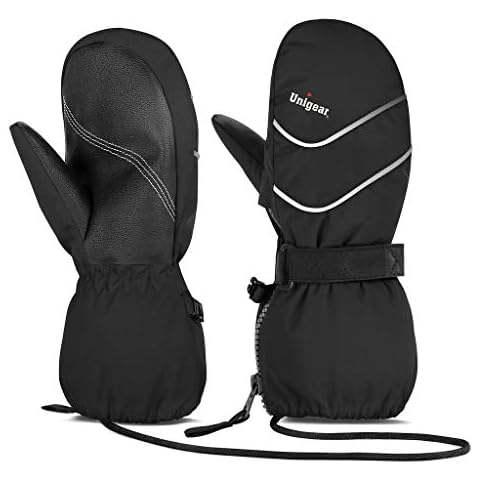 Unigear Kinder Skihandschuhe Fäustlinge wasserdicht und Winddicht Cover