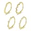 D Gold 4 Pcs