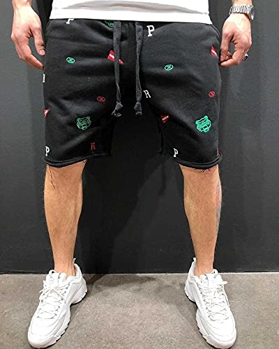 Astemdhj Pantalones Cortos Verano Culturismo Pantalones De Cinco Puntos Gimnasio para Hombres Ejercicio Físico Pantalones Deportivos Casuales Tendencia De Moda Pantalones Cortos Elásticos D Cover