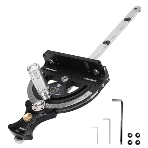 HONGDUI HD-TB01 Präzisions-Gehrungslehre 0-70 Grad Holzbearbeitung Tischsäge Schiebegriff 70 Winkel Montage Winkel Lineal mit Schnell 0°
