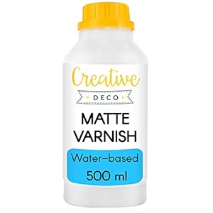 Creative Deco Professionele Acryl Matte Lak | 500 ml Fles | Afwerking op Waterbasis | Permanente Kleurloze Lak | Binnen…