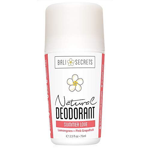 BALI SECRETS All Natural Deodorant for Women & Men. Organic & Vegan. Pure Ingredients. All Day Protection. 2.5 fl oz [Scent: Summer Love]