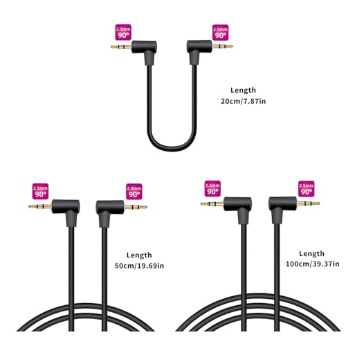 Cable auxiliar 2.5mm macho a macho con conectores bañados en oro miniatura 6