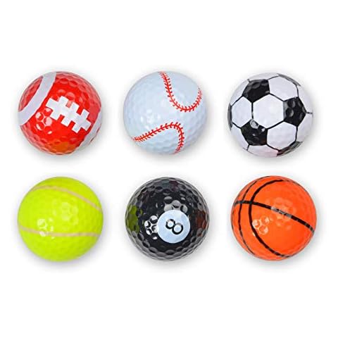 Assorted Golf Balls 6PCS Training Sports Gift Practice Driving Range Novelty Fun for Golfer Childrens Kids Colored Cartoon Cute Indoor Personalized Character Cover