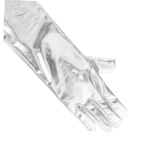 1Pair Shiny Metallic Elbow Gloves for Accessories for Evening Parties Cosplay and Night Clubs Durable and Elegant Design3