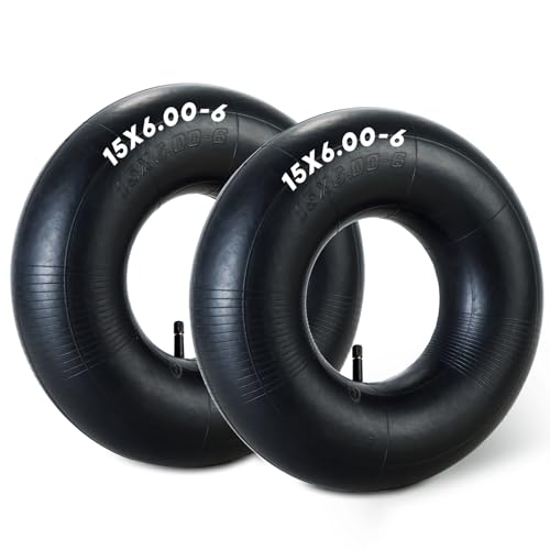weyleity 2 Pack 15x6.00-6 Inner Tube | Durable Replacement Tire Tubes with TR-13 Valve Stem for Lawn Mowers Go Karts ATVs Yard Tractors Wheelbarrows Golf Carts