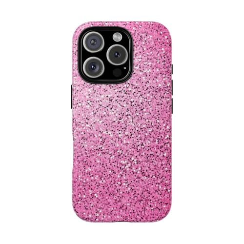 Coque iPhone 16 Pro rose pailletée pour illuminer vos soirées