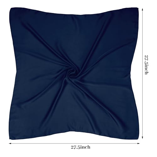 Satin Scarf Square Scarf Neck Hair Scarf Handkerchief Bandanas for Women Men Girls Boys Costume Accessory 27.5 inch2