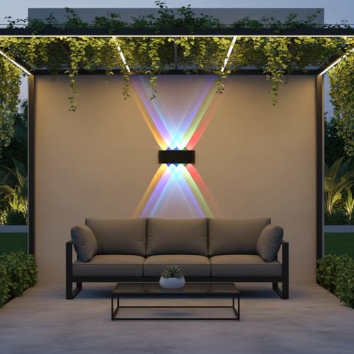 Image of Outdoor Wall Lamp, Weatherproof Exterior Light Fixture (8 Ray Multy)