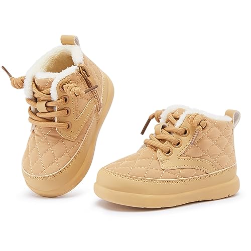 Image of BMCiTYBM Baby Boy Girl Snow Boots Waterproof Winter Warm Booties Nonslip Lightweight Outdoor Shoes for First Walkers 6 9 12 18 24 Months(Infant/Toddler)