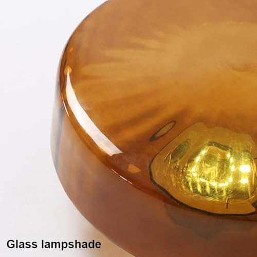 Plafonnier Encastré Moderne Style Milieu du Siècle en Verre Ambré - 8