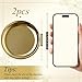 HAPYSHOOP 2 Pack 4 Inch Small Gold Tray, Palm-Sized Gold Jewelry Tray,Small Stainless Steel Tray for Jewelry, Vanity, Kitchen, Bathroom