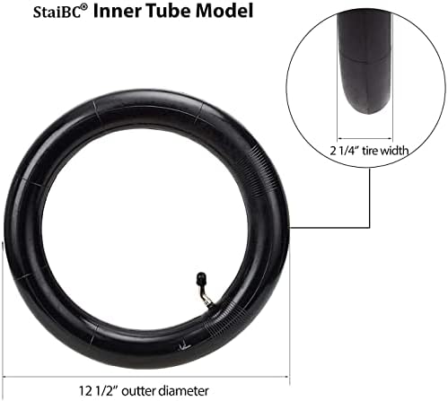 2-Pack 12.5 x 2.25 Scooter Tire Tubes 12 ½ x 2 ¼" CR202L-A60 Angled Valve Stem Heavy Duty 12" Bike Tubes Compatible with Most 12.5 X 1.75/2.25" 12 1/2 x2 1/4 Kid Bike Tubes/Scooter Inner Tubes 4 41G1J2jU88L. AC