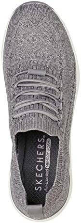 Skechers Women's Billion-Woven Walks Sneaker, Gray, 10 | Image 3