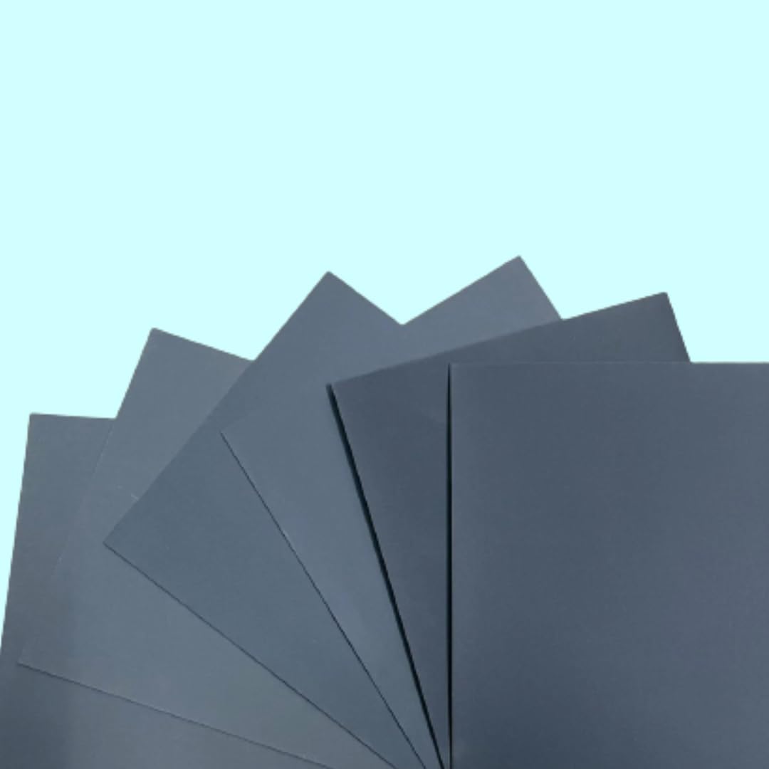 Color Zebra Wet or Dry Waterproof Sandpaper - Grits 1000/1500/2000 | Pack of 6 Sheets (2 Pcs Each Grit) | Latex Silicon Carbide Sanding Paper | 23cm x 28cm