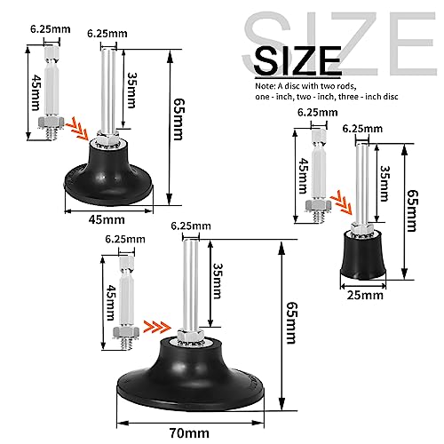 Baisiky Quick Change Disc Pad Holder, 3-Pack Roll Lock Disc Holder, With 1/4" Shanks For Die Grinder Accessories #TOP1