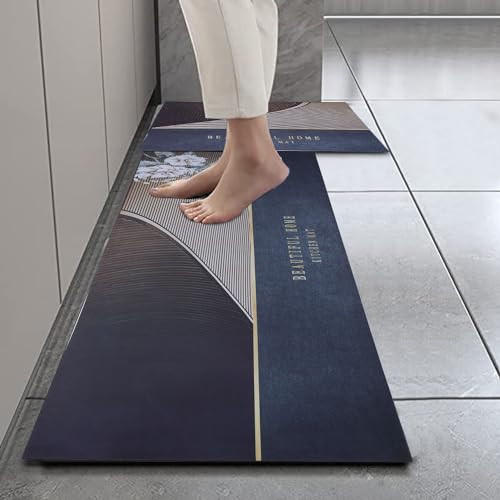 HomeCloud Rubber Kitchen Mats for Floor Set of 2 Pcs | Non-Skid, Soft Absorbent Rugs for Kitchen, Laundry, and Hallway | 120x40cm, 40x60cm| 4mm Thickness (Brown_Beautiful) (B0CYLHGZ4Z) Amazon Price History, Amazon Price Tracker