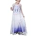 Produktbild O.AMBW Mädchen Prinzessin ELSA Kostüm Mädchen Eiskönigin Kostüm 2 ELSA Kleid Cosplay Party Kleid Weihnachten Verkleidung Set Halloween Fest Karneval Fasching Partei