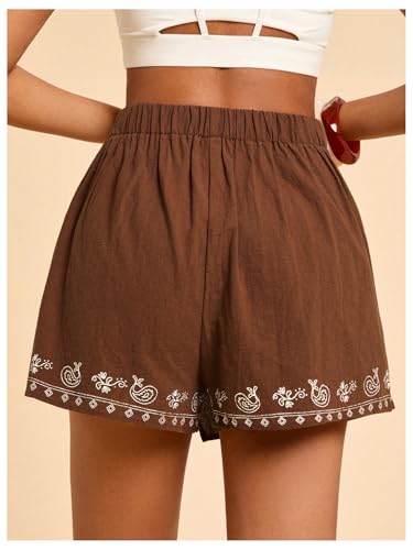 Image of SweatyRocks Women's Boho Mini Skirts Floral Shorts Tie Side Wrap Skorts