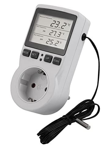 MC Power Digitales Steckdosen-Thermostat mit Fühler | TCU-441 |...