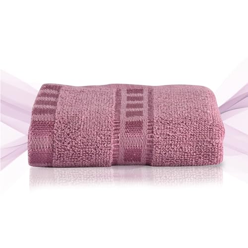 Image of Urbane Home Pack of 6 Cotton Hand /Face Towels for Men & Women | Easily Washable | Workout Gym Napkins for Men | Pocket Towel - Pink