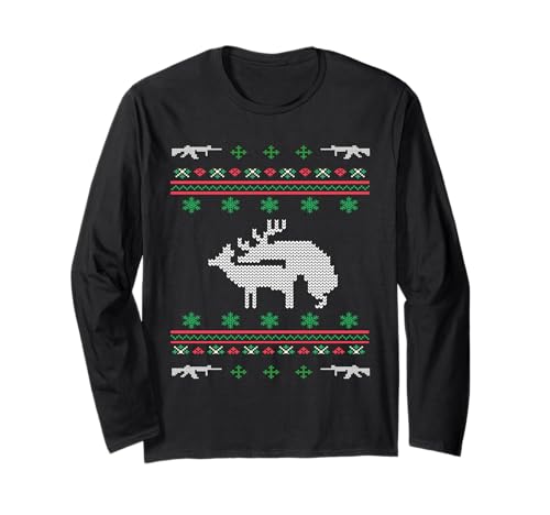 Maglione natalizio Humping Deer Hunting Ugly Maglia a Manica