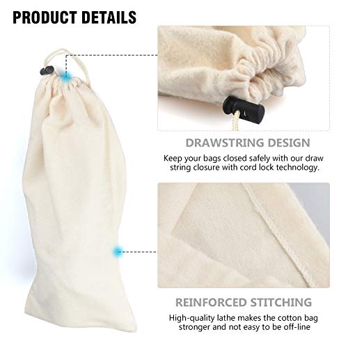 Plasmaller Shoe Storage Bags 100% Cotton With Drawstring For Men And Women For Travel Protecting And Storing Shoes (Beige, Set Of 8) #TOP6