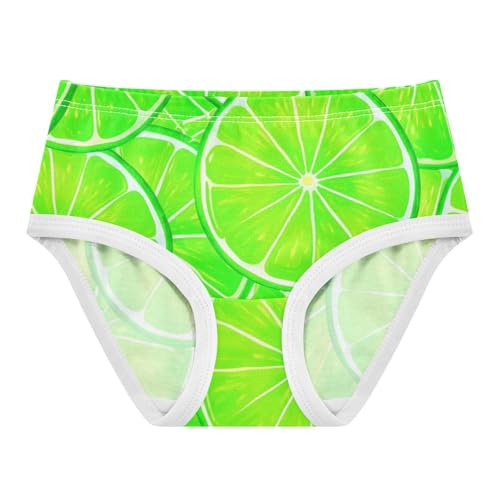 Cotton Toddler Underwear Floral Slices Fresh Green Lime Girl Panties Cute Print Briefs Kids Undies 2t